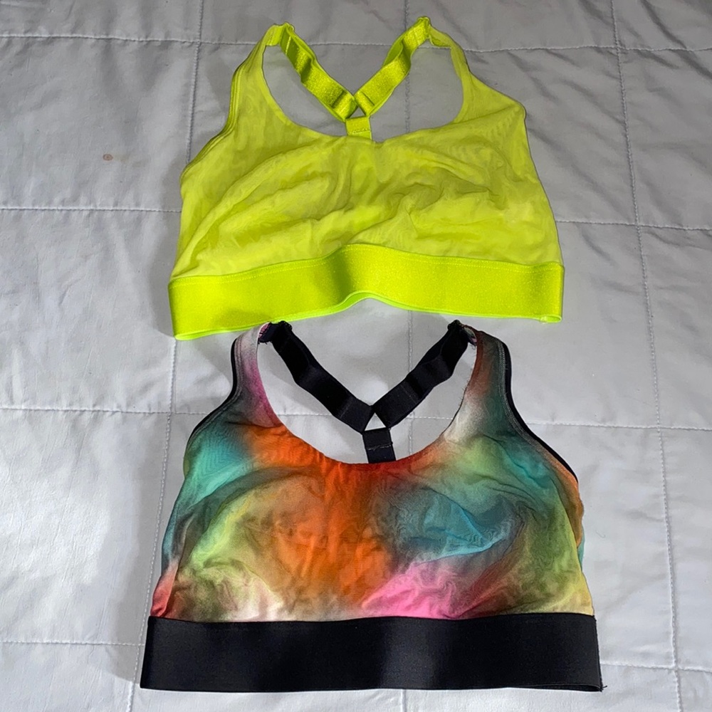 pair of Parade silky mesh racerback bralettes